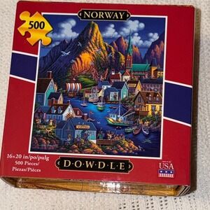 Dowdle Norway Jigsaw Puzzle 500 Pieces Eric Dowdle Folk Art 16x20 888584